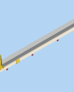 Drinker10' 15@8"OptiGROW4095-01 l/cup red 22mm w/rail & 1std